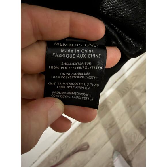 Y2K Members Only old school black jacket cropped sz S old school winter zip up - Picture 8 of 15